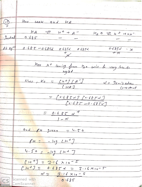 en Here weak deed HAL Ē H+ A H2O = 4 * tossa HA 0.685 Inshal Ad ein 0.685 -0.6852 0.6854 0.6854 < 096854 770 30 Here it comin