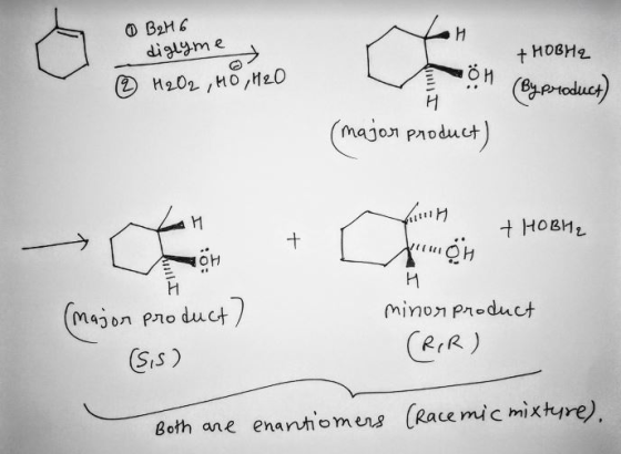 LH ФBH diglyme + Новна (Ф 420, но &0 а он (By producet) (major product) 1 НОВИ (major product) Н. minor product (RR) Sis) Bot