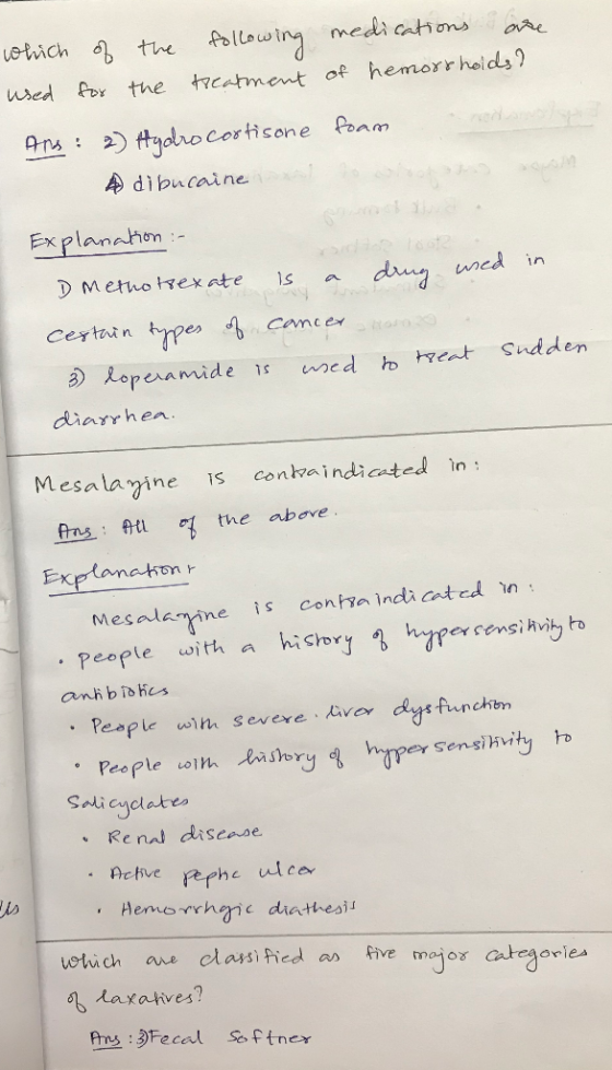 which of the following medications are used for the treatment of hemorrhoids? Ans: 2) Hydrocortisone foam 4 dibucaine Explana