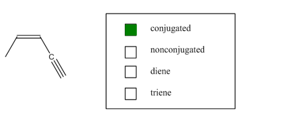 conjugated
nonconjugated
diene
triene