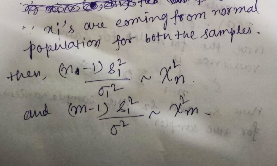 Do monstNBTS do you ! nis are coming from normal popeilation for both the samples. then, Ma - 1 st nyt and (m-1) s km.