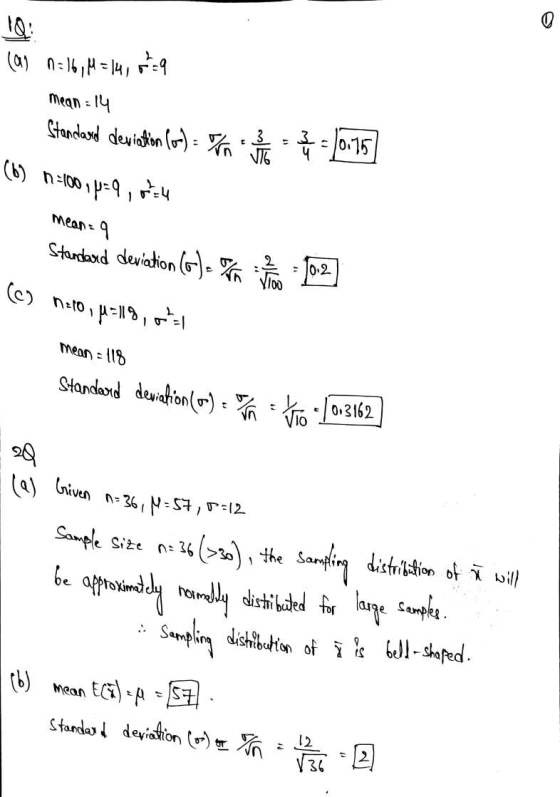 103 (1) n = 16 H = |4, - mean = 14 Standard deviation (om) = on 3 176 4 -0.75 (6) 7.-100, p=9, rich - mean o Standard deviati