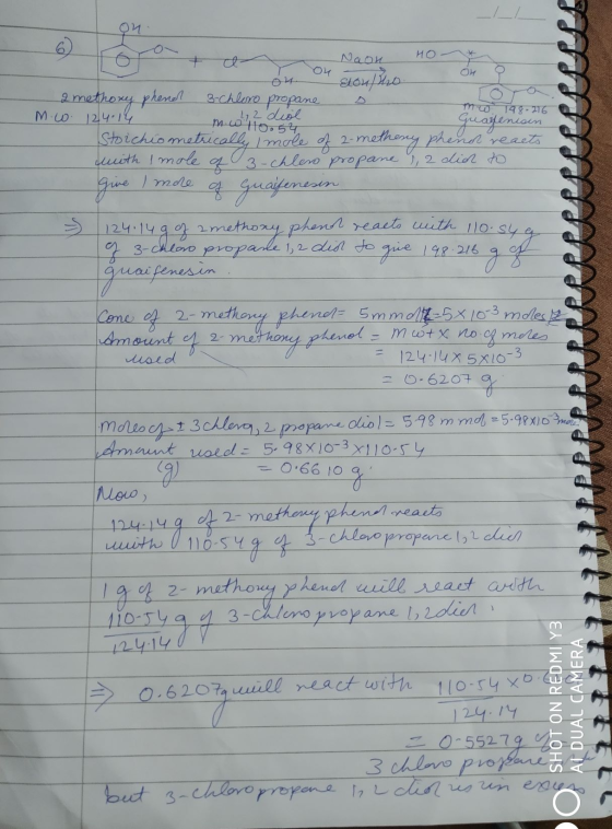 + HO I Naon ou Ои T98-216 42 diol m.w with 1 mole 1 more Ston/sho I methoxy phenol 3-chloro propane M. w 124.14 w110.54 Guaye