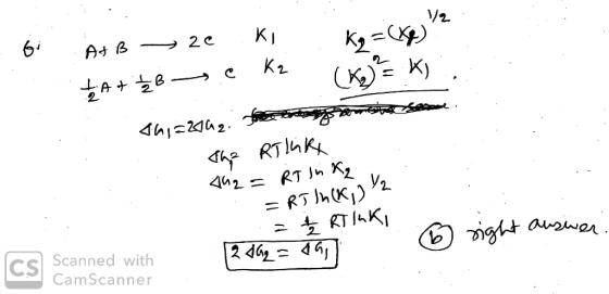 bi At B ~ 2e ki Kg = (XP) tatt B e K2 (Kg)%= k). Shiz200g: foresta serane. The Rilak 462 = RT in K₂ v = RT ln(K)/2 = + RT
