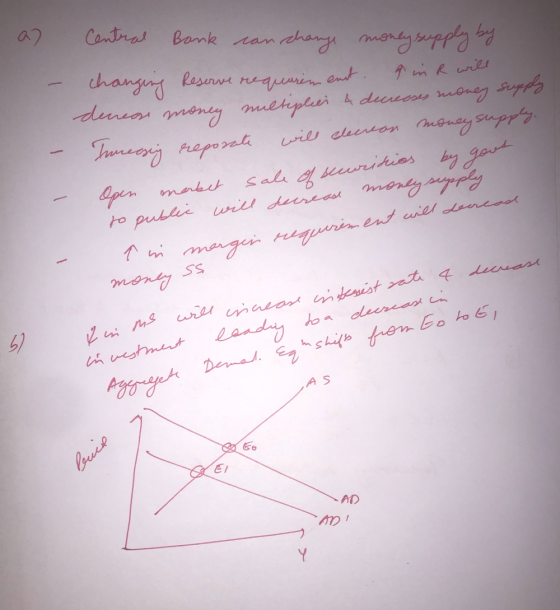 a central Bank can change money supply by - changing Reserve requerin ent. - 9 in R will denean money multiplier & decreases