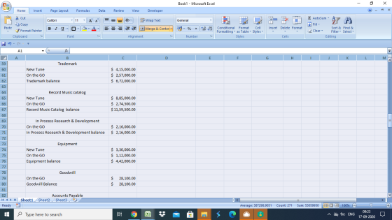 Book1 - Microsoft Excel Cla Home Insert Page Layout Formulas Data Review View Developer (?) X х AutoSum - Calibri 11 Α Α΄ Wra
