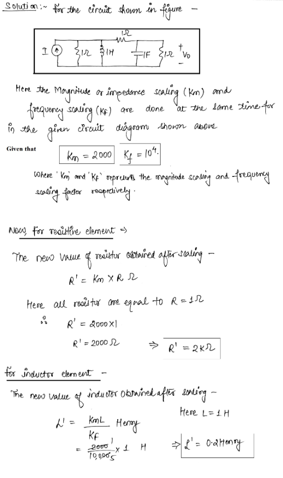 Solution - for the circuit shown in figure 12 1 312 31H ZIR Vo Here the magnitude or impedance seasing (Km) and frequency ssa