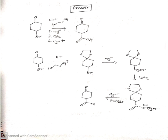| Answer 1. 1+ . toor- 2. mg BY . 3. to. 4.4pot H+ 17 6 to Cottoo mger door Hoot Lote excess ము S Oscanned with CamScanner