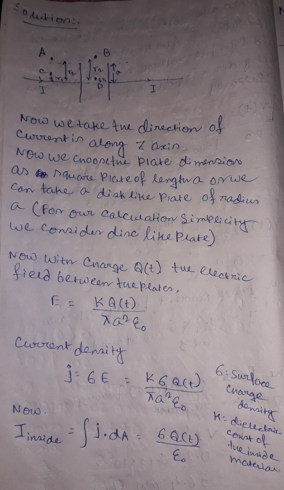 Solution А B P I Now we choose the plate dimension I Now we take the direction of Current is along Z axin. as a square plate