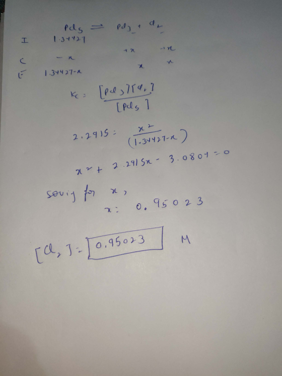 Pily & de Pdg - 1.34427 2 1.34427-2 K= [pl,780, [pels I 2.2915 = x2 (1.34427-2 art 2.24150 - 3.0804 = 0 xi 950 2 3 m [ca, 3 =