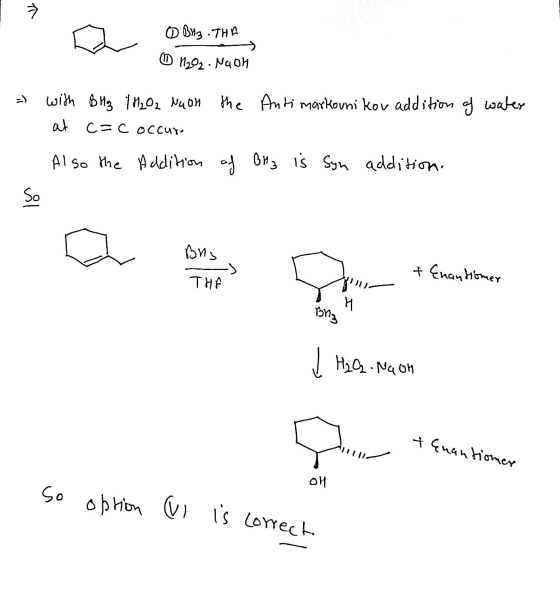 a 0 Bng.The 0 1₂02 . Naoh - with Big l H2O2 Na on the Antimarkovnikov addition of water at c=coccur- Also the Addition of bra