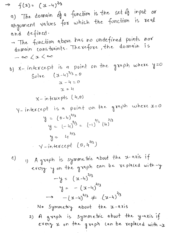 f(0) = (2-4) a) The domain of a function is the set of input or argument values for which the function is real and defined.