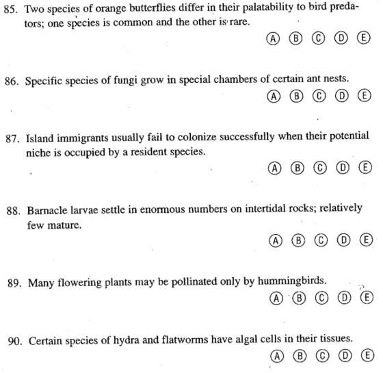 85. Two species of orange butterflies differ in their palatability to bird preda- tors; one species is common and the other i