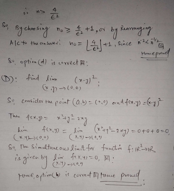 So By choosing nos f / 2 th, or by Reoranging Alc to the answeri no= (1+1, since i t was rence proved so option (d) is correc