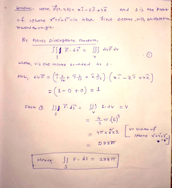and solution in Hehe, F(x, y, 2) 4, 2) = xî- zit să s is the past of sphene x² + y + 2 =36 in the first detant with obientati