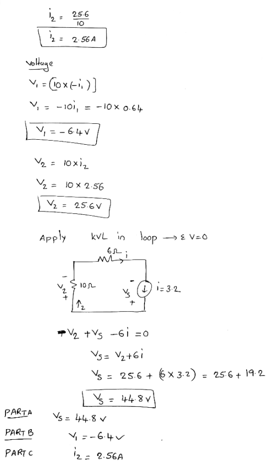 25.6 2 2= 2.56 A Voltua e 2 Apply 2 2. 48 v PART B 2- 2.56A