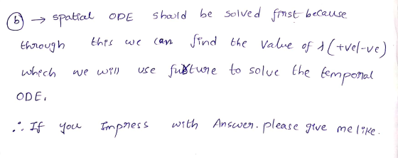 should → spaticel OPE be solved frost because b thes We can through find the value of t (tvel-ve) use fupture to solve the te