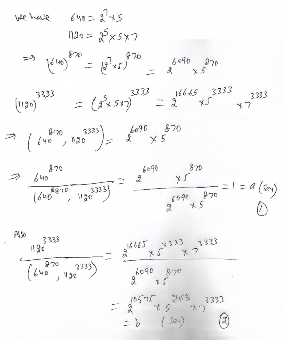 we have 640= 2^xs П1120 = 5x5x7 Рича .. - (uz) = (& sty) - , те 3333 16665 3333 3333 1 820 - 0 3333) 8 40 / Da o 6090 3 =