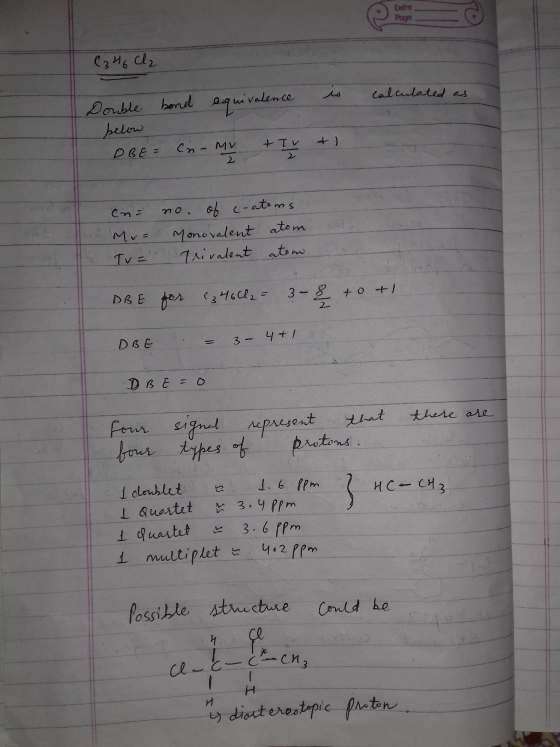 Date Poge си , calculated as Double bond equivalence is below DBE = (n - My + Tv + 1 + IV (n = Mu= TV = no. of c-atoms. Monov