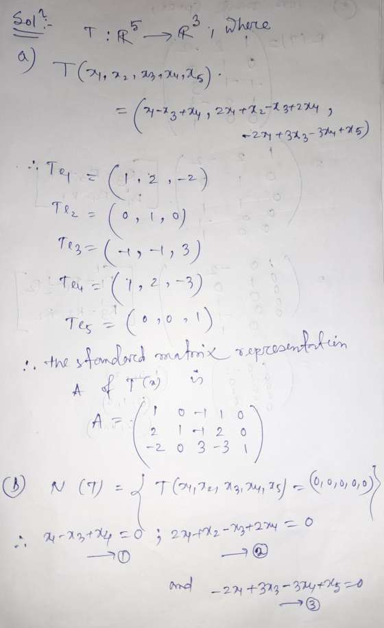 Sol? T: R5 R², where a) T(4,92, as a Luids) = (*v* 3 *34 , 22 9 sy - X z fly , 224 +227237284, *204+ 343–3+005) Te こ 2 , - 2