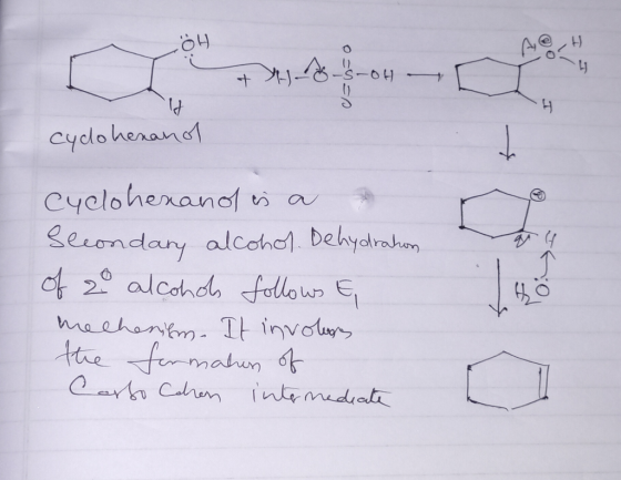 AQ. +- A Cycloherandt cycloherandf s Secondary c 20 alcohdh followr E alcohol. Dehyarahon meehonkm Tt involu the fermahun Car