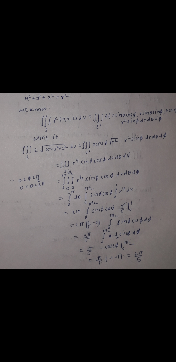 22+4² +2²= 2 we know. I F(ny, 2) d v = (1 + (rsino losy rsinosing, rost resing drdodo S using it 1982 – 23+72+ 22 Av=SJS reos