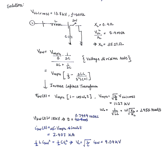 Solution mph 11.21 kV =2.407 KA 2.