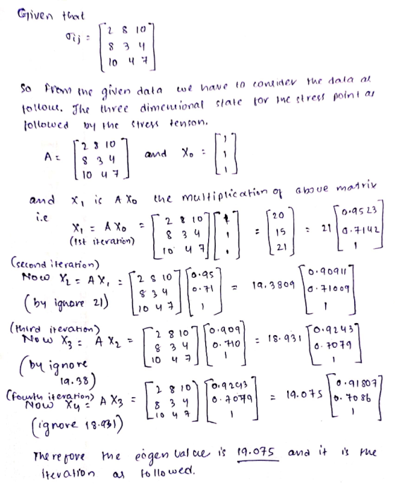 Given that 2 S10 8 3 4 10 4 7 So from the given data lul have to consider the data al followe. The invee dimensional state fo