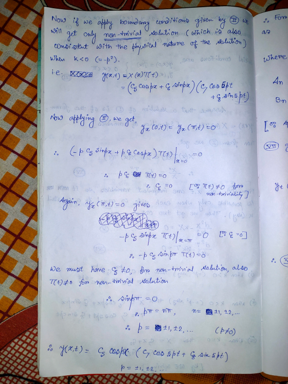 Now if we by I we Foro will an when where xo and Goitibros with apply boundary conditions given by get only non trivial solut