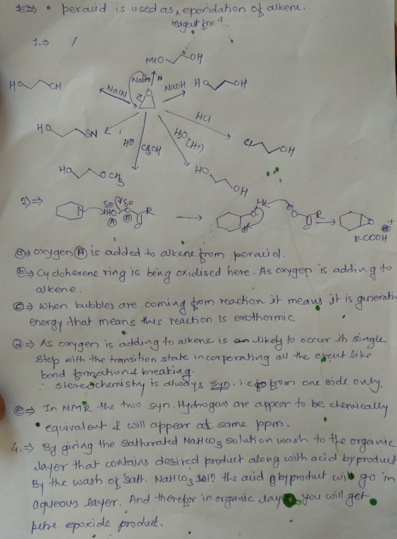 e perald is used as, epoxidation of alkene. reagent for 4.5 / мео он Have known as a part Hero Nach - Hal How we learn how o