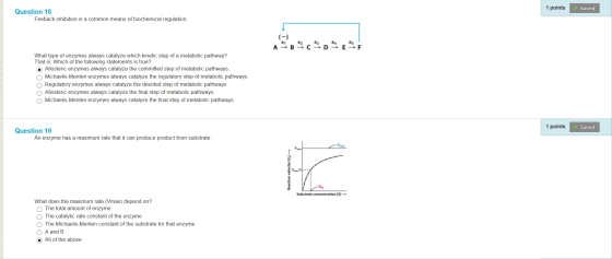 Feedback inhibition is a common means of biochemic