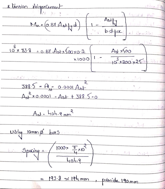 lension Seinforcement Astky Mu = 0.81. Astfyd) 1- b. d.fck 109x 33.8 20.128.1.Astxfoaxo a Ast x500 ...,62x200. xsabila x10001