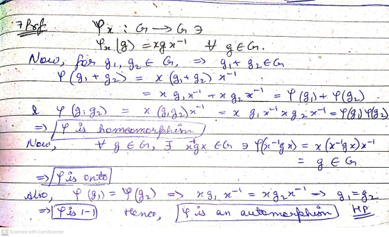 7 Prf دو) د و nga a Yi In (g) = xgx 4 & GEG. Now, for g. 9₂ E G. git 82 EG P (gi + g) = x (9, +9₂) x ngx 9₂3 Y (9,)+. Y (9₂)
