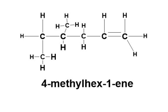 н н н н Ін-с-Hн н— c — c— c— c | н н. H-C-H — c —н н О-І 4-methylhex-1-ene