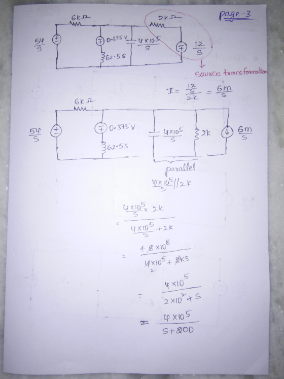 6652 zka page-3 MW 54 100375V •ux105 362.55 Source transformation I= 12 6m 2k 879 54 6m 4xios 56 6 0.3750 32k 362-55 parallel