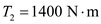 T, 1400 N·m