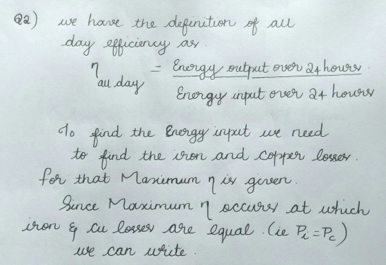 a) we have the definition of au day efficiency as . in = Energy, output over 24 hours Energy input over at hours to find the