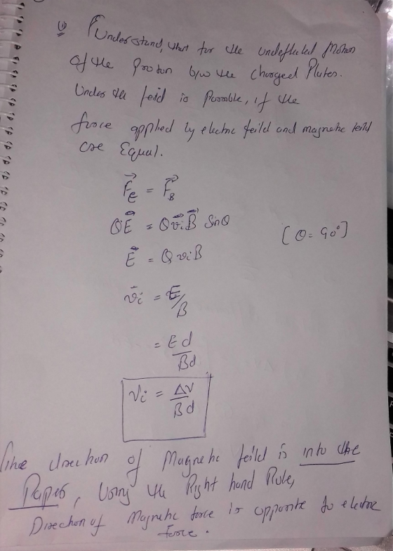 v Understand thart for of stand that for the unceflee lead Mohon of the Proton bw the chorged Plutes. Uncles de feid is poomb