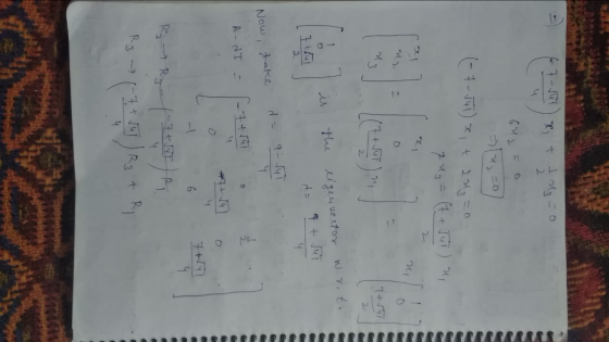 1 x + tuzo Gu2 (-7- J41) x + 24320 puz = (t + Jul) x dz (7+ Ju trur M the eigen vector wort. d = a + Jut 9- Jui Now, take AdI