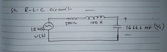 so, R-L-c circuit mm σου σο I leuren en = 1666.6 MF (V.) 12 uit Ult) son 107 MEES