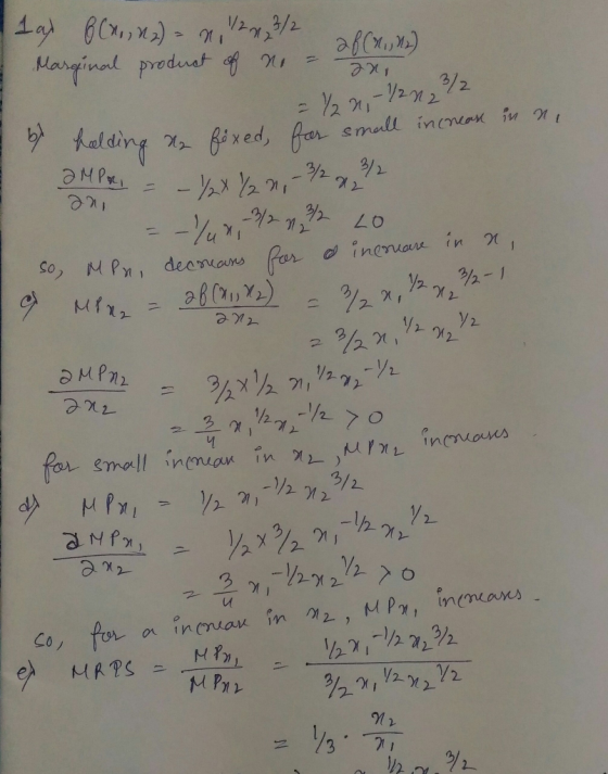 la) f(n) an 2/2 - af (2,22) Marginal product of no = 20 A = 1/22 - 11/22 222 an 72 I holding a fixed for small increase in ni