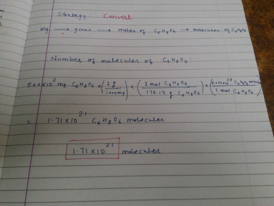 Strategy Convert grama moter of GoH06 → moleculer of C H₂06 Number of moleculer of Co H806 cobromy Co Mg 06 kio mg Co Hq OG /