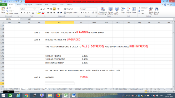 - 2x Σ AutoSum : A -% , 92 - 3 conditional terme et sur Inse Fill 2 Clear Sort & Filter Editing Find & Select BOND - Microsof