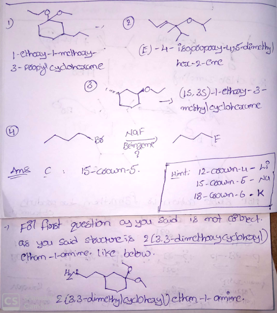 -ethaay-t-methoay. 3- poopyl Cyconecame E)-4-isopoopaay-4,5-dimethy) hex-2-ene rrer V (15,3S)-1-ethay-3- methylcyclohcaccine