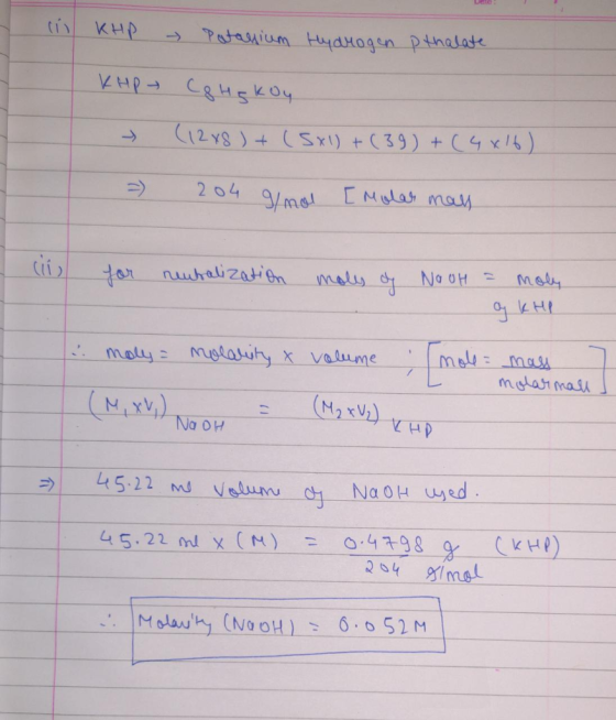 (I KHP → Patanium Hydrogen pthalate [Hр - Санд оч (2 vg ) 4 (Sx) + (39) + (4x4) Ә) 2 o4 9/ml Сма» си I for neutralization mol