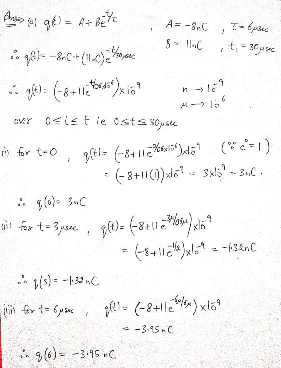 a (a q)A+ Be て- Gusec つ8- =V B llnC t 30usec 8nCt(11c)e5o)yc no =(-8+11e M 0stt ie 0sts30usec OveY l(-8+% 8+110)x6 3x5 ()fo t