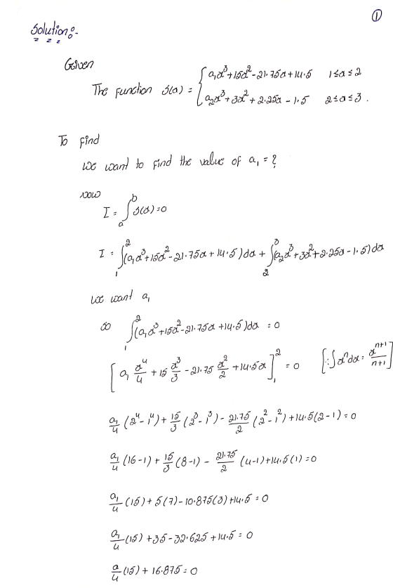 Solution, Given sandt 1906-2). 75 € + 145 isasa The function Gla) = love + 3x + 2.9.64 - 1.5 24as3 . To find We want to find