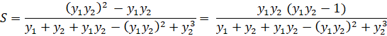 S= (y_y2)2 – yıy2 yı + y2 + y2yz - (y.y2)2 + y; yuy2 (7172 - 1) Y. + y2 + yıy2 – (yıy2)2 + yz