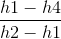 \frac{h1-h4}{h2-h1}