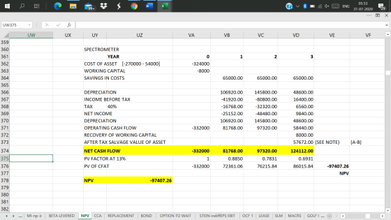 C W ENG 05:33 31-07-2020 99+ 29 Х UW375 fx UW UX UY UZ VA VB VC VD VE VE 359 360 361 0 1 2 3 SPECTROMETER YEAR COST OF ASSET